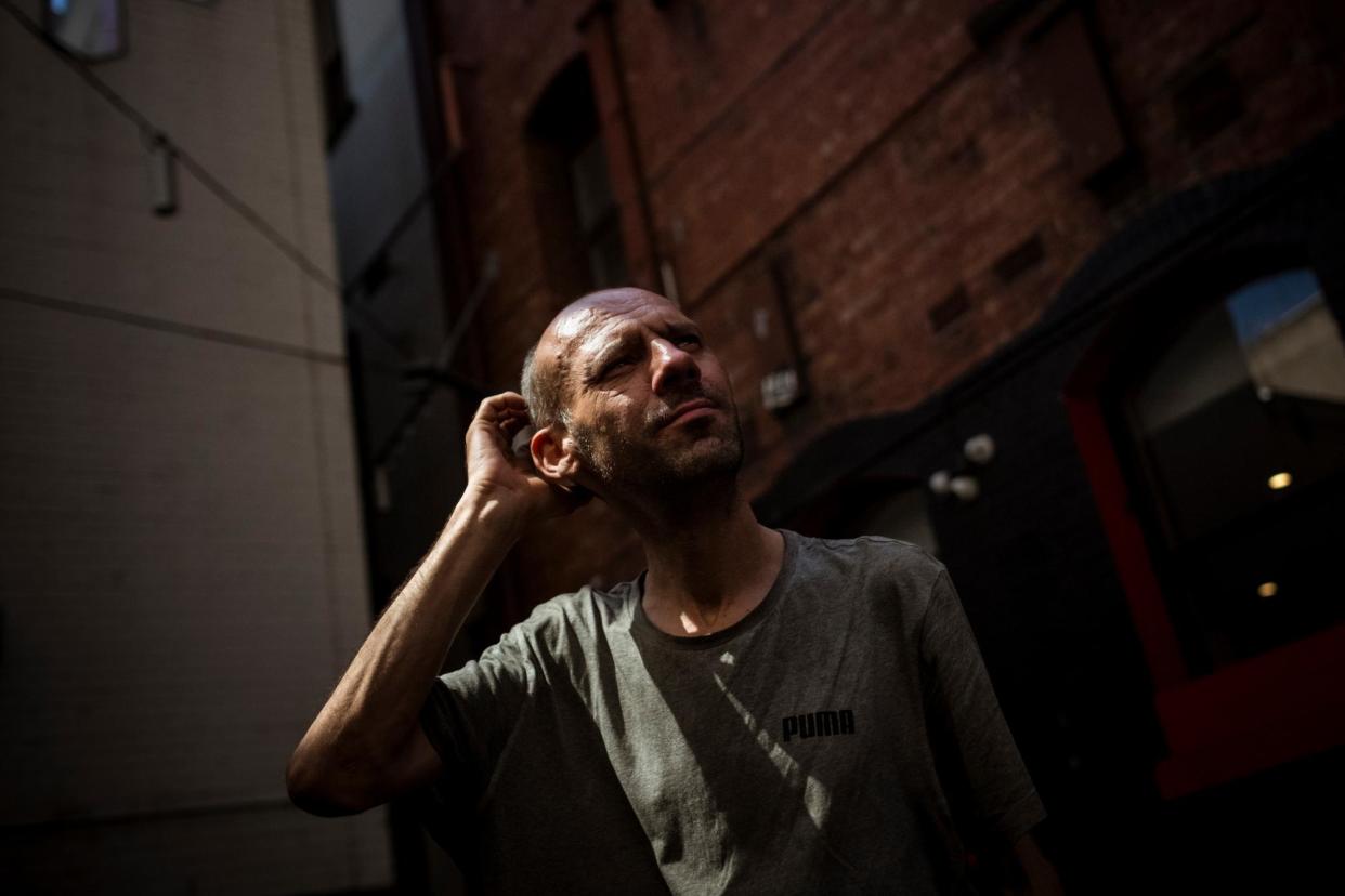 <span>‘I’ve got to start rebuilding my life’ … Cameron has been on the public housing waitlist since he started sleeping rough in Melbourne over a year ago. </span><span>Photograph: Christopher Hopkins/The Guardian</span>