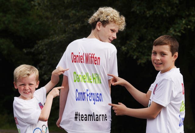 Young members of Larne Swimming Club (Brian Lawless/PA)