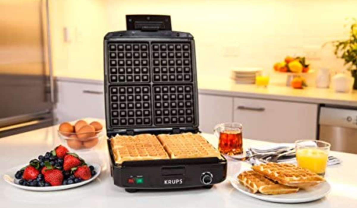 Krups Belgian Waffle maker with waffles