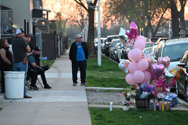 <p>Kyle Mazza/NurPhoto/Shutterstock</p> Scene of mass shooting in Chicago where 9-year-old Ariana Molina was killed