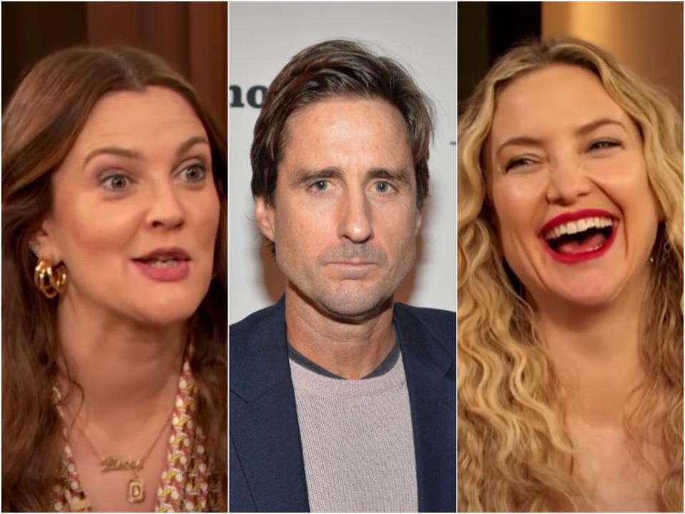 Drew Barrymore and Kate Hudson surprised fans with Luke Wilson revelation on talk show (YouTube / getty Images)