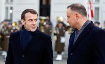 French President Macron visits Poland