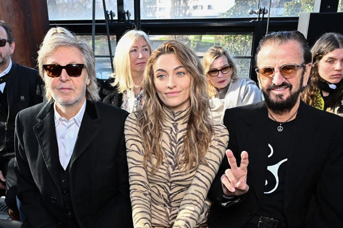 Paul McCartney, Paris Jackson y Ringo Star en la Semana de la Moda de París