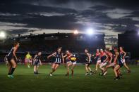 <p>A general view is seen during the round two AFL Women’s match between the Collingwood Magpies and the Melbourne Demons at Ikon Park </p>