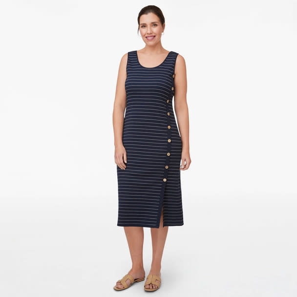 Rib Knit Striped Maxi Dress. Image via Northern Reflections.