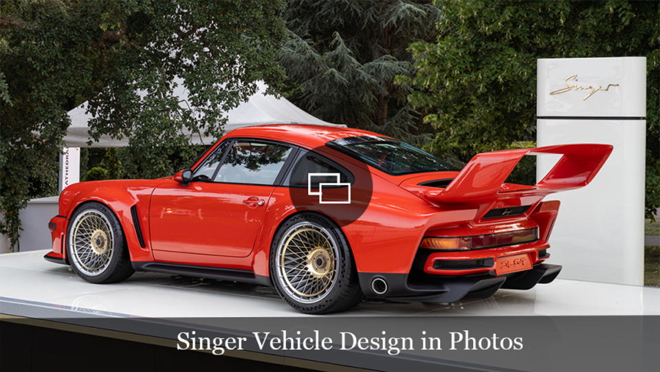 A track-focused example of a Porsche 964 reimagined through Singer's Dynamics & Lightweighting Study—Turbo restoration.