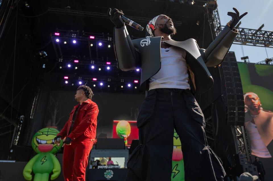 Earthgang performs at the first day of Dreamville Music Festival in Dix Park in Raleigh, NC on Saturday, April 6, 2024. Heather Diehl