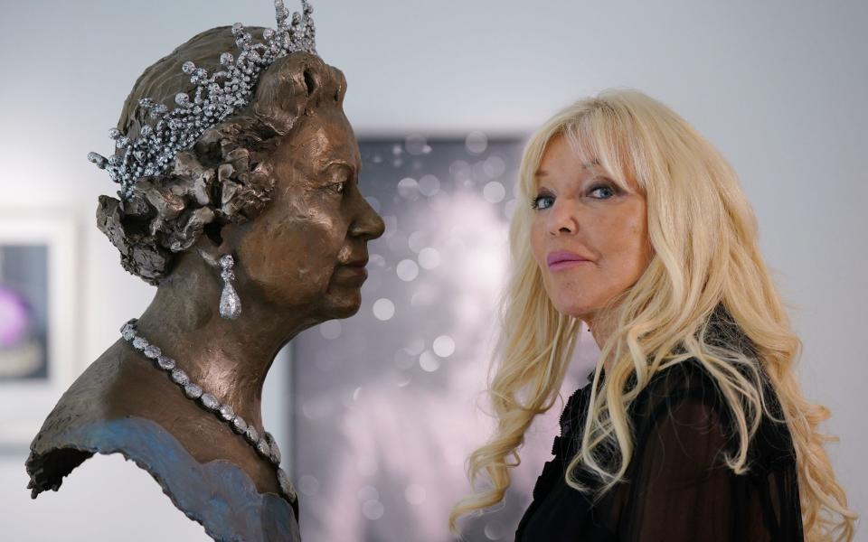 Frances Segelman made one bust of the late Queen with a tiara, and one without - Yui Mok/PA