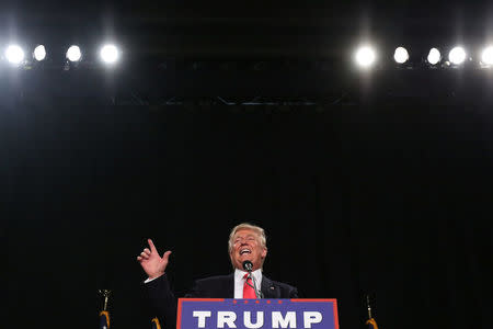 Republican presidential nominee Donald Trump speaks at a campaign event in Winston-Salem, North Carolina, U.S., July 25, 2016. REUTERS/Carlo Allegri