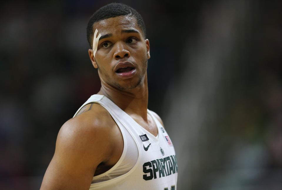 Michigan State’s Miles Bridges will lead the Spartans against Duke at the Champions Classic. (Getty Images)