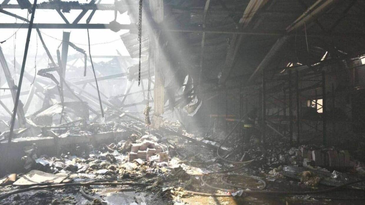 Seven employees of the printing house were killed in the strike. Photo: Oleh Syniehubov