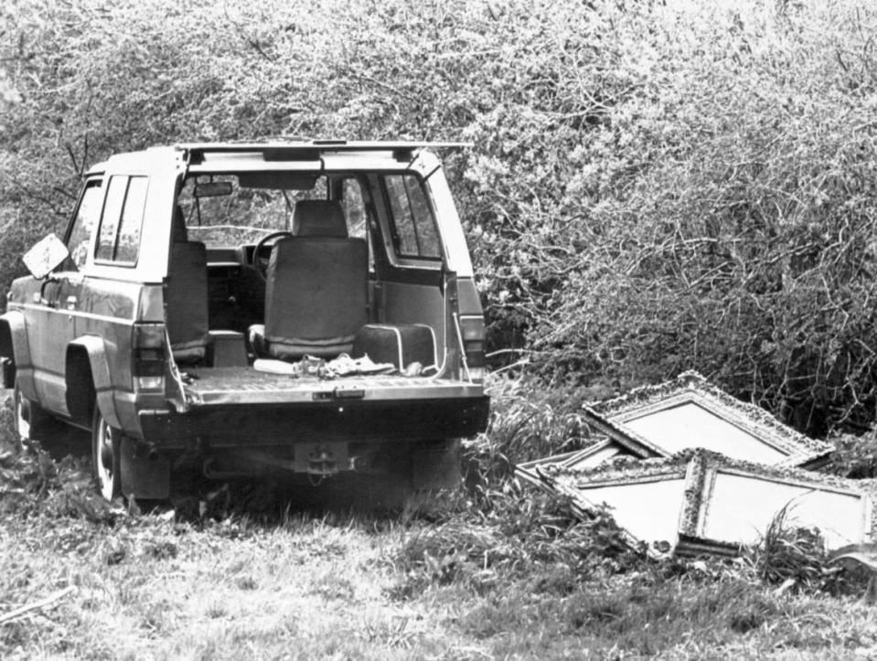<div class="inline-image__title">854461200</div> <div class="inline-image__caption"><p>"An abandoned van at Kilbride, where seven of the 17 paintings stolen from Russborough House were recovered"</p></div> <div class="inline-image__credit">PA Images/Getty</div>