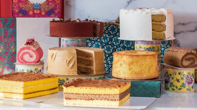 Lady Wong cakes on display