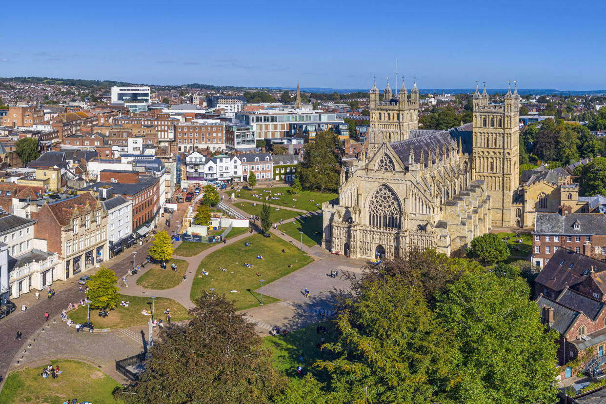 The incident happened in Exeter, Devon. (Getty)