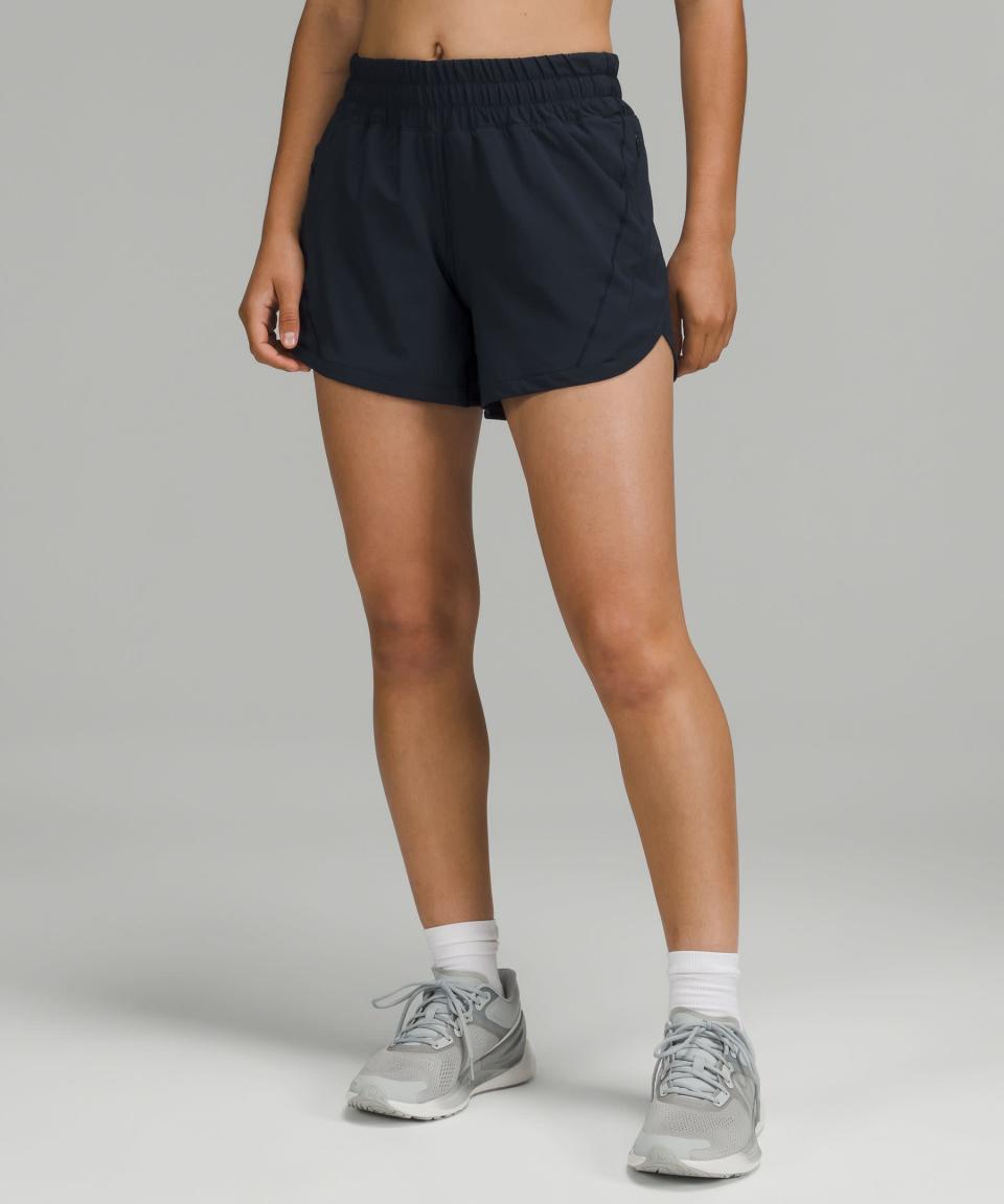 <h2>Lululemon Track That Mid-Rise Lined Short 5-Inch</h2><br>Sometimes the summer heat has us swapping out our go-to Lululemon leggings for some, well, Lululemon shorts. These mid-rise bottoms come fully lined and were made for early morning jogs. <br><br><em>Shop <strong><a href="https://shop.lululemon.com/p/women-shorts/Track-That-Short-5/_/prod9270813?color=31382" rel="nofollow noopener" target="_blank" data-ylk="slk:Lululemon" class="link ">Lululemon</a></strong></em><br><br><strong>Lululemon</strong> Track That Mid-Rise Lined Short 5", $, available at <a href="https://go.skimresources.com/?id=30283X879131&url=https%3A%2F%2Fshop.lululemon.com%2Fp%2Fwomen-shorts%2FTrack-That-Short-5%2F_%2Fprod9270813%3Fcolor%3D31382" rel="nofollow noopener" target="_blank" data-ylk="slk:Lululemon" class="link ">Lululemon</a>