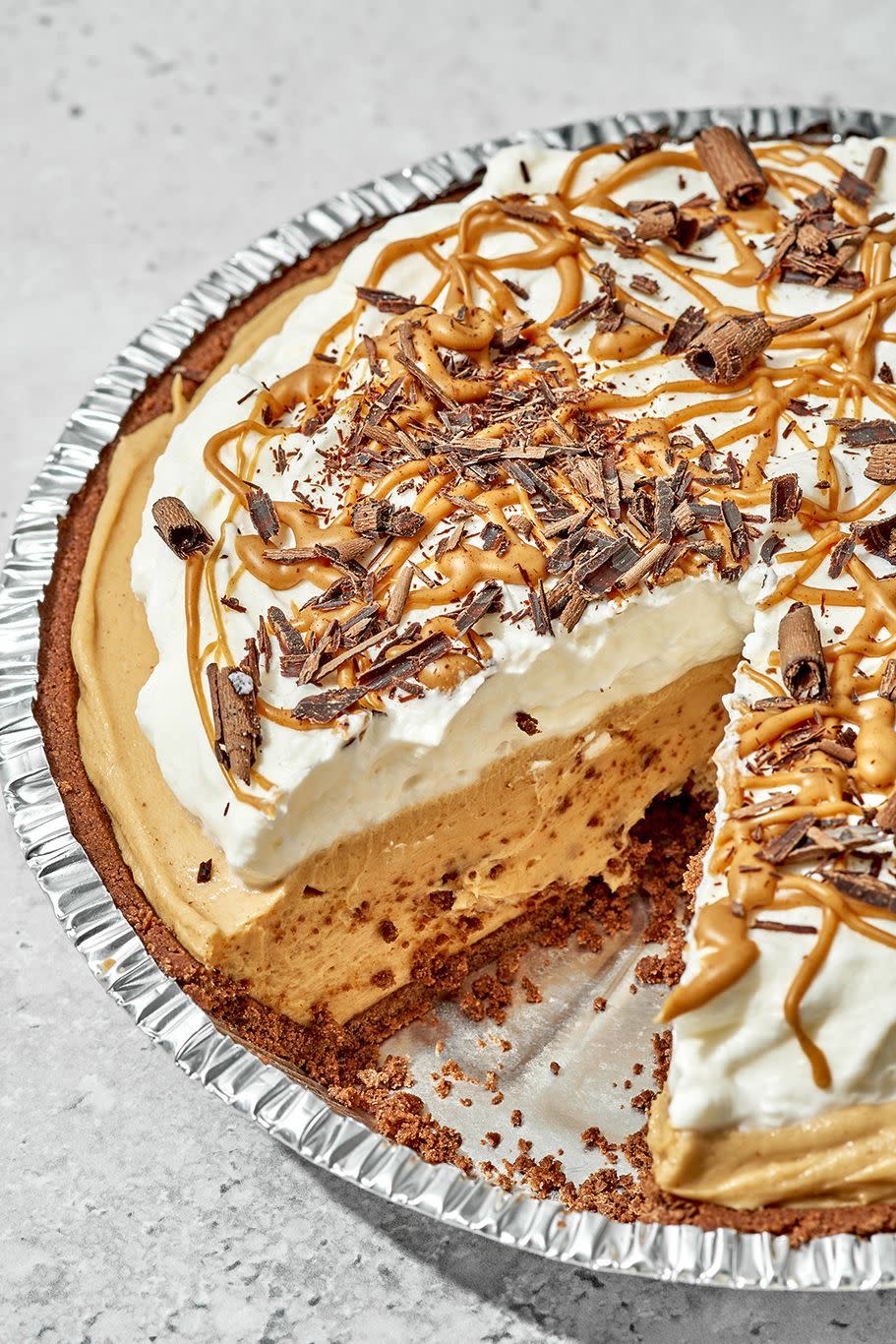 chocolate fluffernutter pie