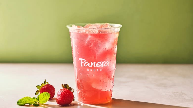 Panera Strawberry Mint Charged Lemonade