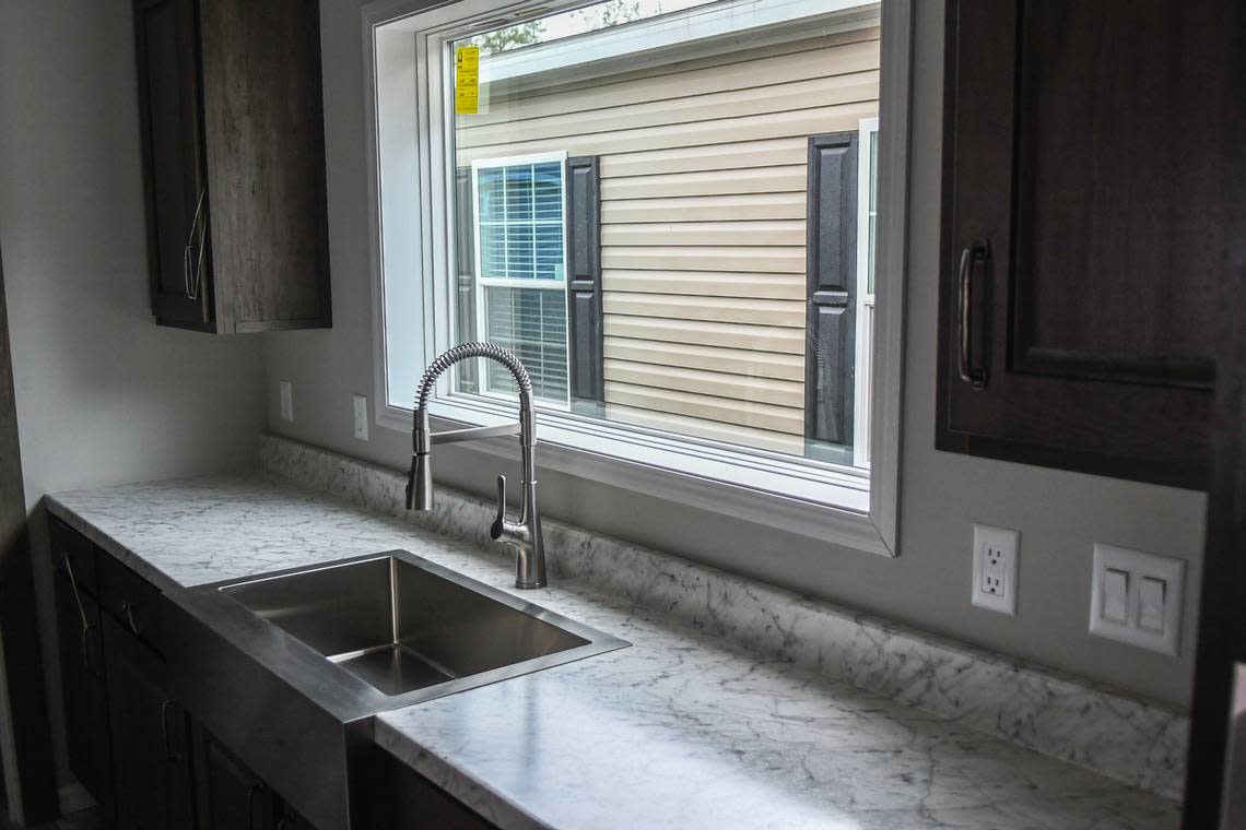 While not the same counter top as what the Wrights received, the kitchen in the “Big Easy” is bright with plenty of cabinetry and counter space.