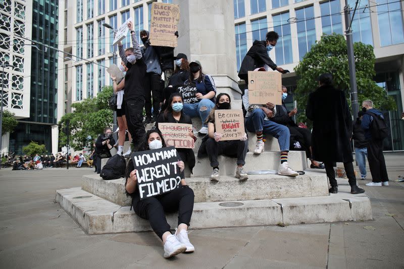 Protest against the death of George Floyd, in Manchester