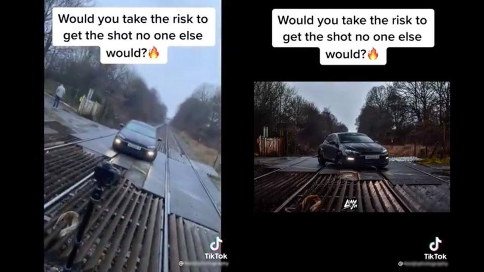 Police branded the TikTok video ‘incredibly dangerous and reckless’ (Network Rail)