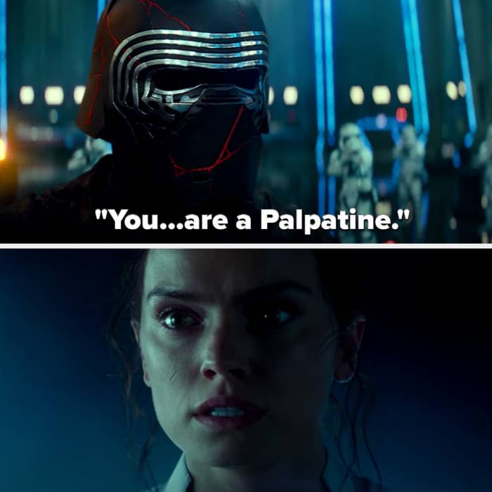 Kylo tells Rey she's a Palpatine