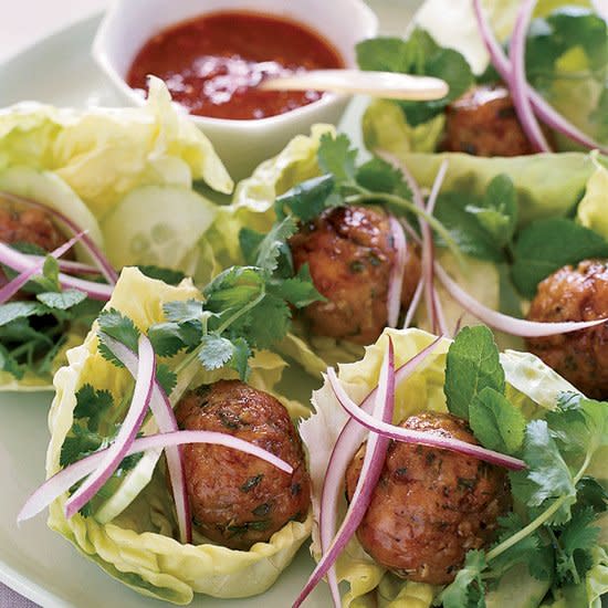 Joyce's Vietnamese Chicken Meatballs in Lettuce Wraps