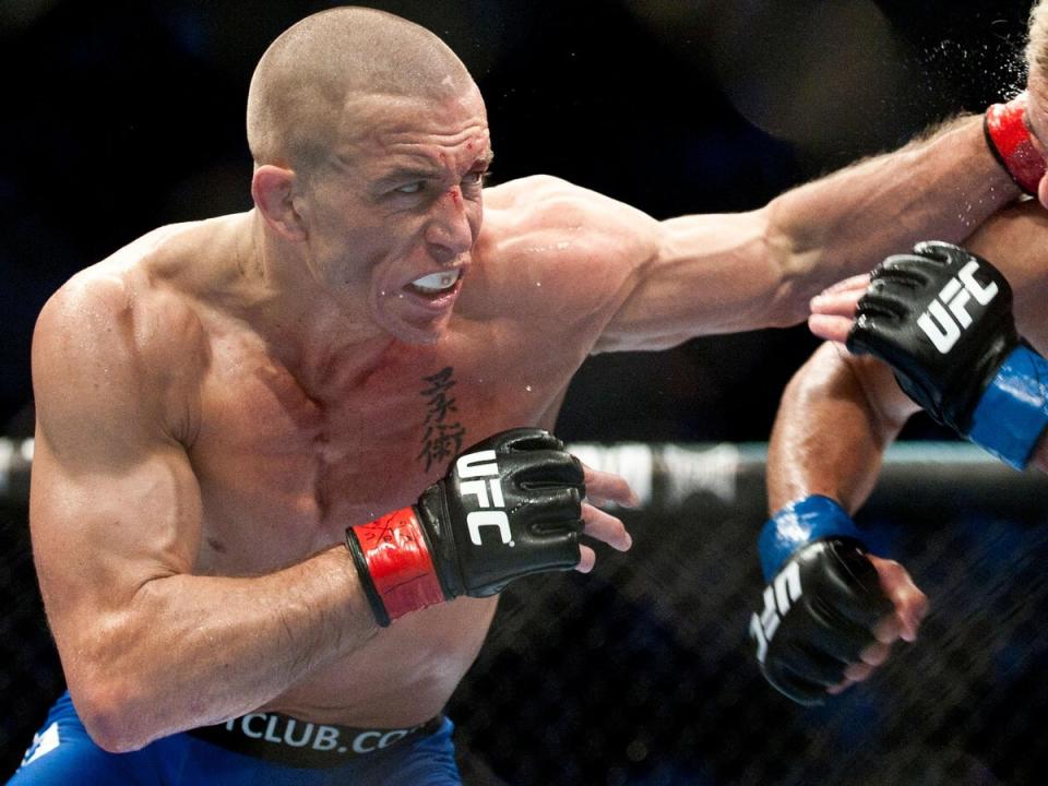 St-Pierre during his dominant run in the UFC welterweight division (Getty)