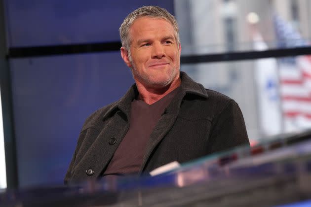 Brett Favre visits Fox Business Network at Fox Studios on Feb. 10, 2015, in New York. (Photo: Rob Kim via Getty Images)