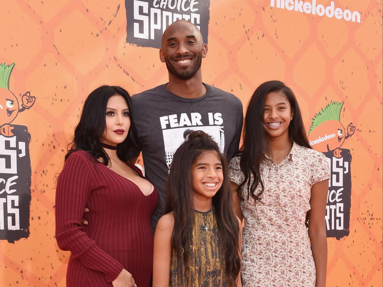 The late Kobe Bryant, Vanessa Bryant, the late Gianna Bryant and Natalia Bryant (July 2016) (Getty Images)