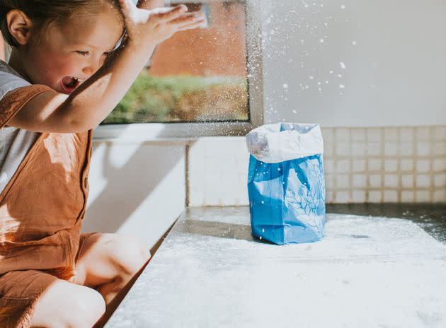 Keep your bags of flour in another additional plastic bag, to prevent weevils from eating their way out of the bag.