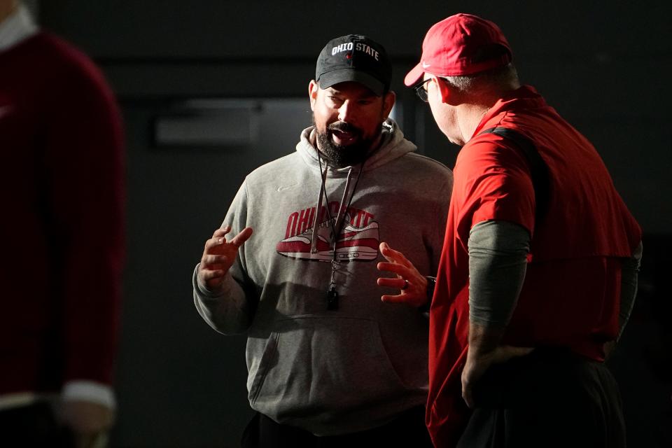 Ohio State coach Ryan Day lost a 2024 commit in quarterback Dylan Raiola in December.