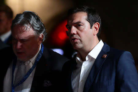 Greek Prime Minister Alexis Tsipras arrives for the informal meeting of European Union leaders ahead of the EU summit, in Salzburg, Austria, September 19, 2018. REUTERS/Lisi Niesner