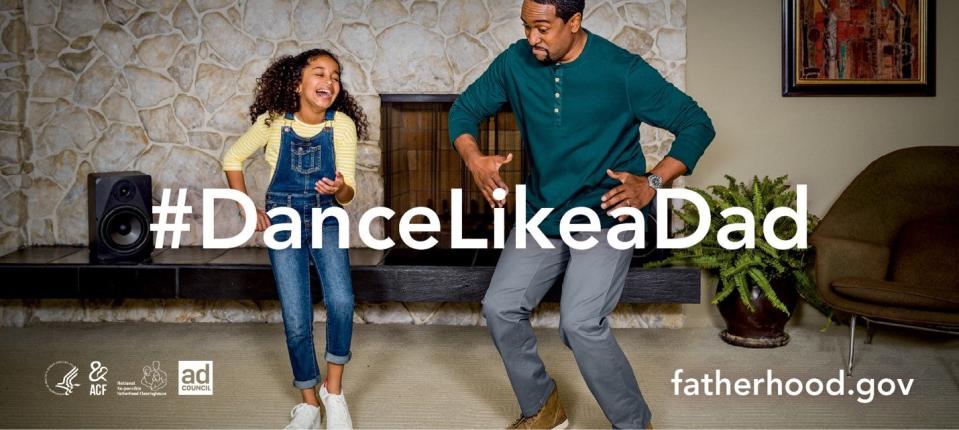A new Ad Council PSA encourages dads to bond with their kids by getting the family on their feet to #DanceLikeaDad.