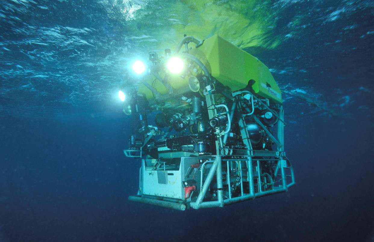 The Victor 6000 robot (pictured) is helping to locate the missing Titan submersible. (Reuters)