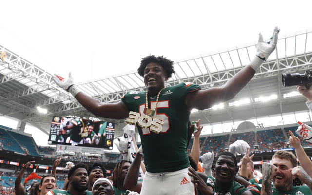 X \ The Draft Network على X: The New York @Giants need a young cornerstone  on defense. Could Miami Hurricanes EDGE Gregory Rousseau be the perfect  fit? @GrindingTheTape sent Rousseau to the