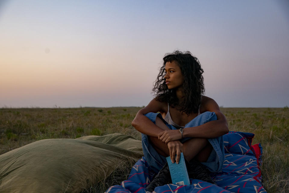 This image released by MGM Pictures shows Taylor Russell in a scene from "Bones and All." (Yannis Drakoulidis/Metro Goldwyn Mayer Pictures via AP)