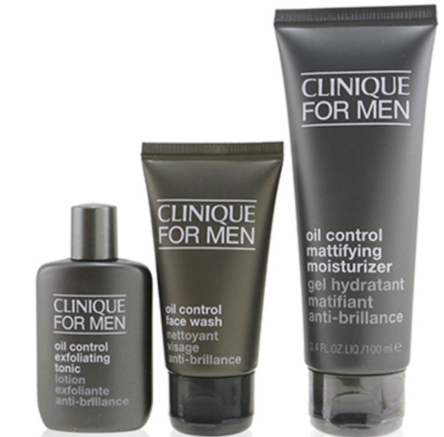 PHOTO: Zalora. CLINIQUE Great Skin For Men Oil Control 3-Pieces Set