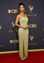 <p>Gugu Mbatha-Raw attends the 69th Annual Primetime Emmy Awards at Microsoft Theater on September 17, 2017 in Los Angeles, California. (Photo by Frazer Harrison/Getty Images) </p>