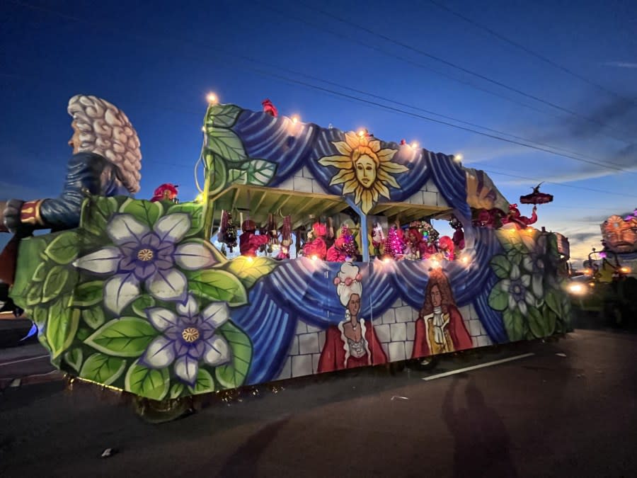 Krewe of Nandi on Wednesday, Feb. 8, 2024. (WGNO/Kenny Lopez)