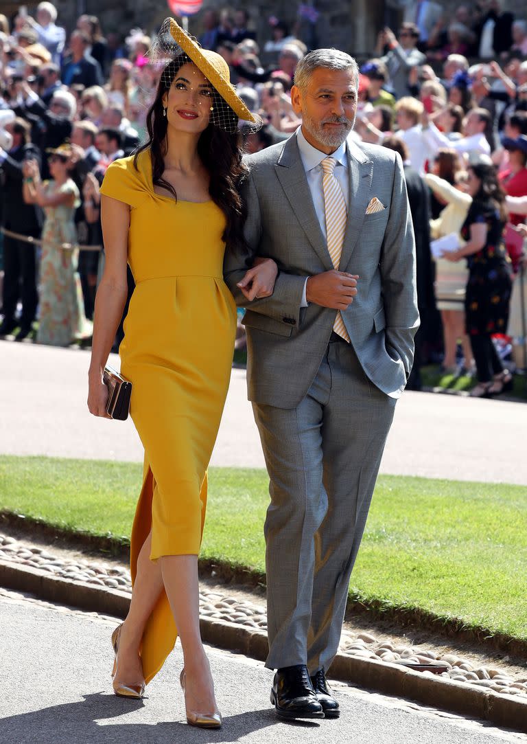 Amal and George Clooney both attended Harry and Meghan’s wedding in May. Photo: Getty