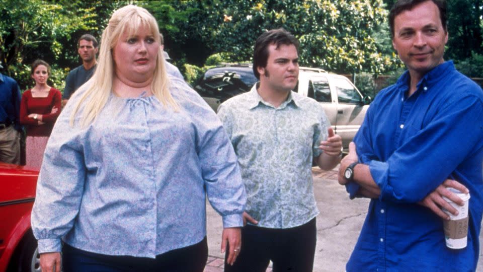 Gwyneth Paltrow and Jack Black on set for "Shallow Hal."  - Moviestore/Shutterstock
