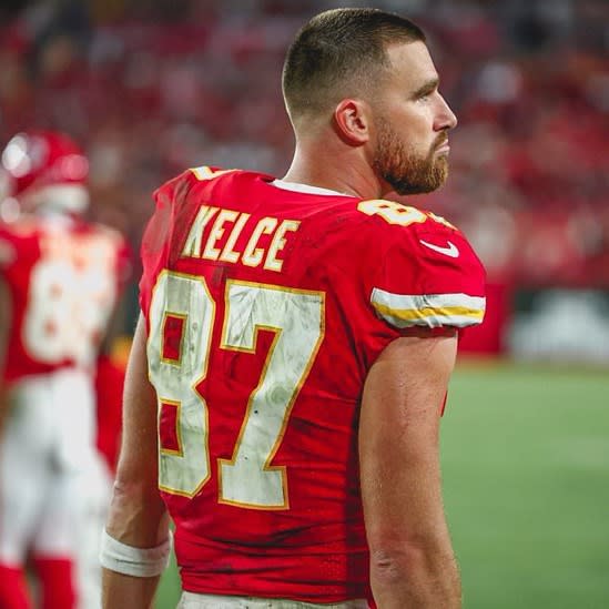 Travis Kelce on the NFL field