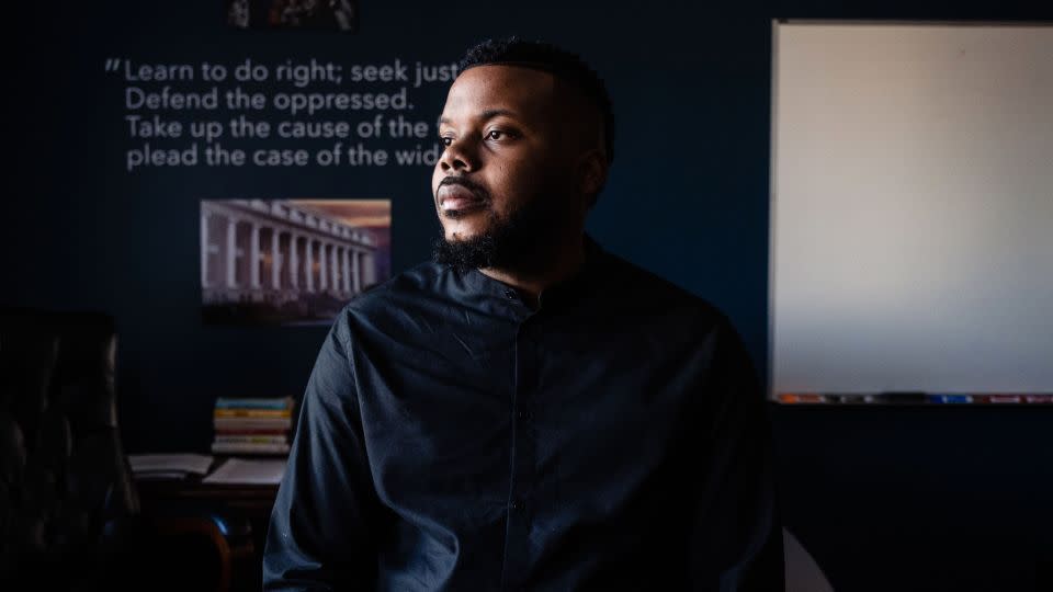 Michael Tubbs, the former Mayor of Stockton, poses for a photograph at his office in Stockton, California on February 7, 2020. - Nick Otto/AFP/Getty Images