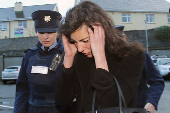 Niece of fashion designer Ralph Lauren, Jennifer Lauren, arrives for a sitting of Killaloe District Court, where she was accused of of breaching the peace on board a transatlantic Delta Air Lines flight, which had to be diverted to Shannon Airport in the west of Ireland yesterday afternoon.