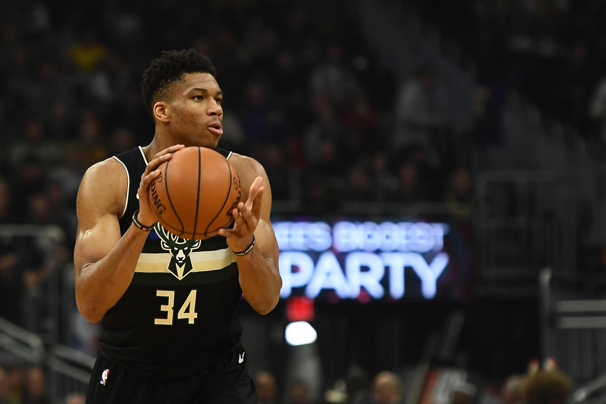 Donovan Mitchell of Team Giannis arrives to the 69th NBA All-Star