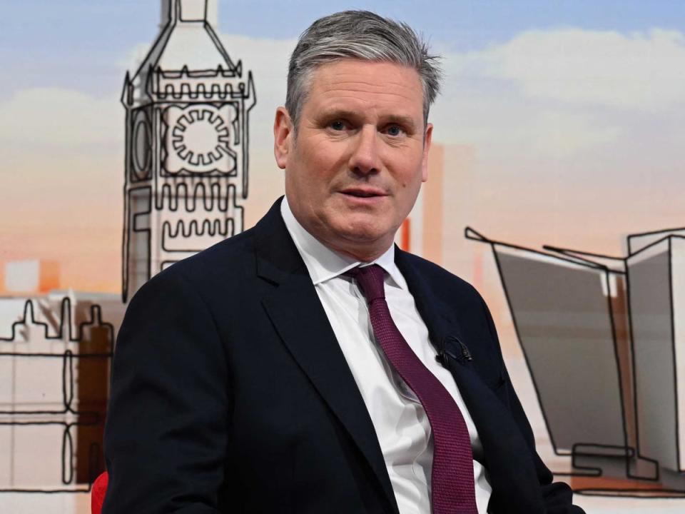 Mr Starmer said he doesn’t mind ‘ruffling feathers’ with the Labour left (Jeff Overs/BBC/AFP/Getty)