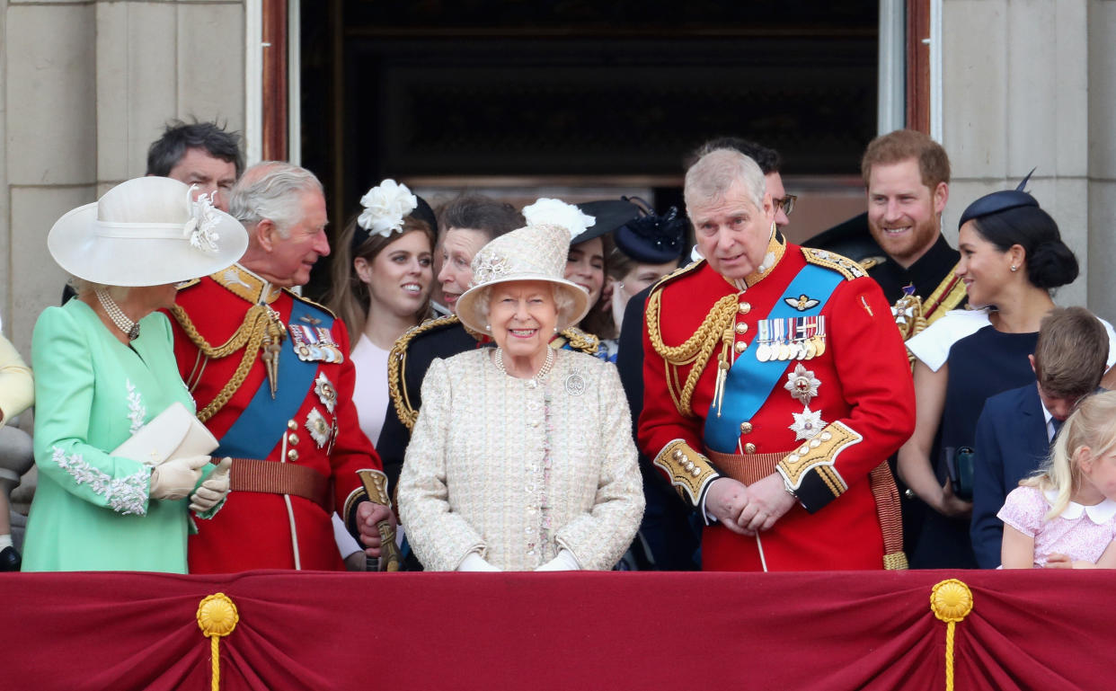 Familia real británica, reunida para el cumpleaños de la reina Isabel II en 2019 (Getty Images)