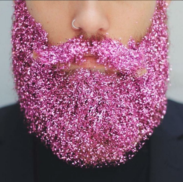 Thank you, cool bearded guys, for embracing pink glitter