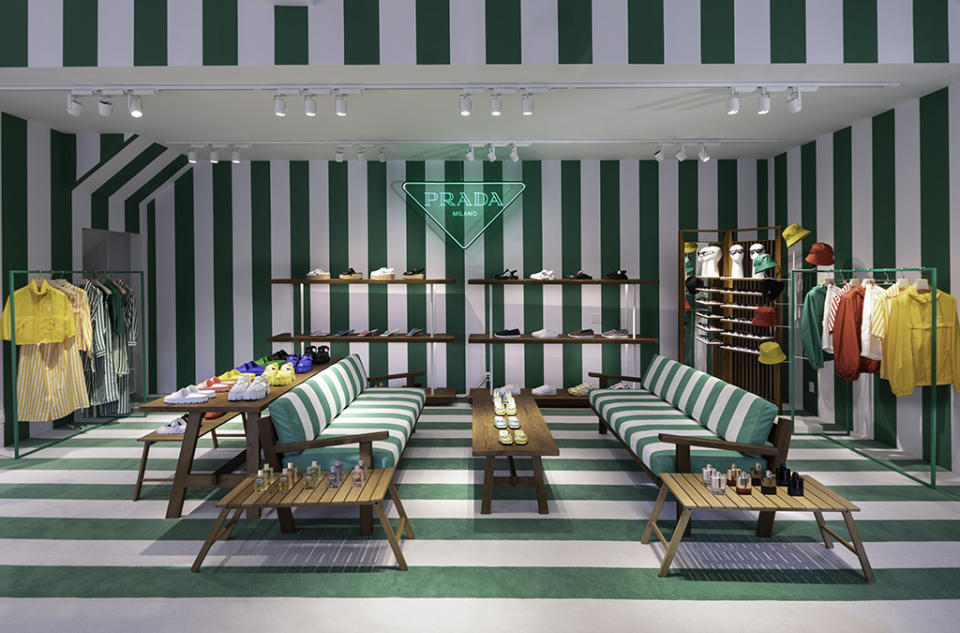 Inside Prada’s new East Hampton store. - Credit: Courtesy of Prada