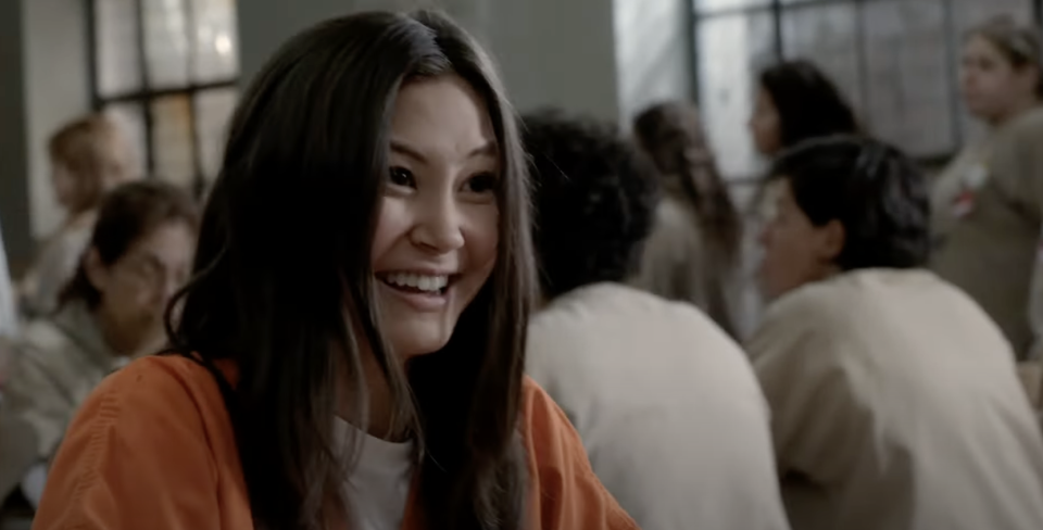 Closeup of Kimiko Glenn as Brook Soso in "Orange Is the New Black"